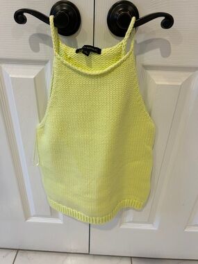 Banana Republic Yellow Knit Halter Tank small Excellent condition